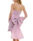 Juniors' Ruched Bow-Back Strapless Dress