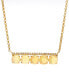 Фото #1 товара Macy's opal & Diamond (1/20 ct. t.w.) Bar 15" Pendant Necklace in 10k Gold