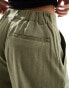 Фото #5 товара ASOS DESIGN wide leg dad trouser with linen in olive