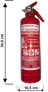 Brandengel Premium Car Fire Extinguisher 1 kg Powder Extinguisher Fire Extinguisher Truck Car Motorcycle Car EN 3 Pressure Gauge Holder ABC 2LE (Without Test Certificate and Inspection Tag)