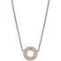 Charming bronze necklace with cubic zirconia EG3588221