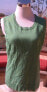 Charter Club women's Sleeveless Sweater Vest Ribbed Trim Green Wet Grass L
