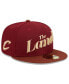 ფოტო #1 პროდუქტის Men's Wine, Brown Cleveland Cavaliers 2023/24 City Edition 59FIFTY Fitted Hat