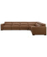 Фото #6 товара Nevio 157" 6-Pc. Leather Sectional with 3 Power Recliners and Headrests, Created For Macy's