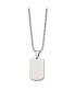 Chisel brushed 4mm Reversible Dog Tag Ball Chain Necklace