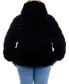 ფოტო #2 პროდუქტის Plus Size Hooded Faux-Fur Coat