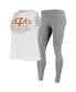 Women's Charcoal, White Texas Longhorns Tank Top and Leggings Sleep Set