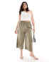 Yours wide leg culottes in green