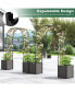 6.6 FT Tall Metal Garden Arbor with 2 Raised Garden Planters Arch Trellis Outdoor