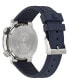 ფოტო #3 პროდუქტის Men's Swiss Blue Rubber Strap Watch 43mm