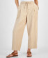 Women's Belted Pleated-Front Ankle Pants