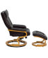 Фото #9 товара Multi-Position Recliner & Ottoman With Swivel Maple Wood Base