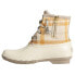 Sperry Saltwater Wool Plaid Duck Womens Off White Casual Boots STS86705
