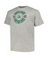 ფოტო #3 პროდუქტის Men's Heather Gray Notre Dame Fighting Irish Big and Tall Circle Logo T-shirt