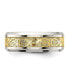 Фото #2 товара Stainless Steel Polished Yellow IP-plated Inlay 8mm Band Ring