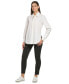 ფოტო #5 პროდუქტის Women's Solid Covered-Placket Long-Sleeve Shirt