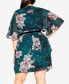 Фото #2 товара Plus Size Jade Blossom Mini Dress
