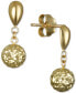 ფოტო #1 პროდუქტის Textured Drop Earrings in 10k Gold