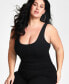 Trendy Plus Size Ribbed Catsuit