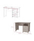 Фото #2 товара Jacksonville 3 Drawers Computer Desk with Open Storage Cabinet