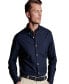 Men's Plain Slim Fit Button-Down Washed Oxford Shirt Синий, Средний - фото #1