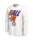 Фото #3 товара Men's White Clemson Tigers Ball In Bench Long Sleeve T-shirt