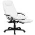 Фото #4 товара High Back White Leather Executive Reclining Swivel Chair With Arms