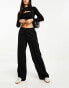 Фото #4 товара Miss Selfridge tailored wide leg trouser in black