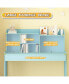 Modern Kids Desk & Chair Set: Compact, Multi-Storage, Blue