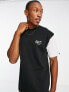 Vans opposite colourblock t-shirt in black