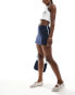 Cotton On mini sport skirt in navy with white stripe