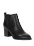 Фото #1 товара Melrose Ave Slip-On Bootie Women's US 6.5 Black Leather V-Gore Block Heel Vegan