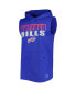 ფოტო #3 პროდუქტის Men's Royal Buffalo Bills Relay Sleeveless Pullover Hoodie