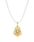 ფოტო #1 პროდუქტის Women's Filigree Drop Imitation Pearl Necklace