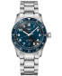 ფოტო #1 პროდუქტის Men's Swiss Automatic Spirit Zulu Time Stainless Steel Bracelet Watch 42mm