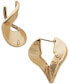 Фото #1 товара Gold-Tone Sculptural Front-to-Back Earrings