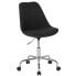 Фото #4 товара Aurora Series Mid-Back Black Fabric Task Chair With Pneumatic Lift And Chrome Base