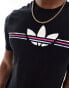 Adidas Originals – T-Shirt in Schwarz mit 80er-Grafiklogo Черный, S - фото #3