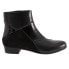 Фото #1 товара Trotters Maci T2263-095 Womens Black Wide Leather Ankle & Booties Boots 7.5