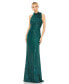 ფოტო #1 პროდუქტის Women's Women's Ieena Sequined Soft Tie Halter Neck Column Gown