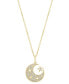 Фото #1 товара EFFY Collection eFFY® Diamond Moon & Stars 18" Pendant Necklace (1/3 ct. t.w.) in 14k Rose Gold