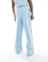 ASOS DESIGN high waist flare suit trousers in cornflower blue