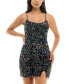 ფოტო #1 პროდუქტის Juniors' Sequin Velvet Mini Dress