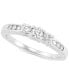 ფოტო #1 პროდუქტის Diamond Three Stone Channel-Set Engagement Ring (1/2 ct. t.w.) in 14k White Gold