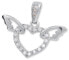 White gold heart pendant with wings 249 001 00624 07