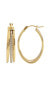 ფოტო #3 პროდუქტის Triple Hoop Earrings in 10k Two-Tone Gold (25mm)