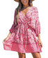 ფოტო #1 პროდუქტის Women's Paisley Floral Print Back Tie Mini Beach Dress