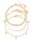 ფოტო #1 პროდუქტის "14k Gold" Darcy Imitation Pearl Bracelet Set, 3 Piece