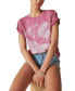 ფოტო #3 პროდუქტის Women's Butterfly Garden Boyfriend T-Shirt