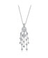 Фото #1 товара Sterling Silver White Gold Plated with Cubic Zirconia Dream Catcher Necklace